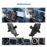 ABS 10W Car Mount Qi Wireless Charger FCC With Air Vent Clip