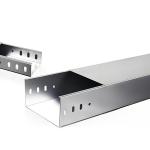 Steel Slotted Solid Cable Tray With Cover 3m Length Cable Tray Trough