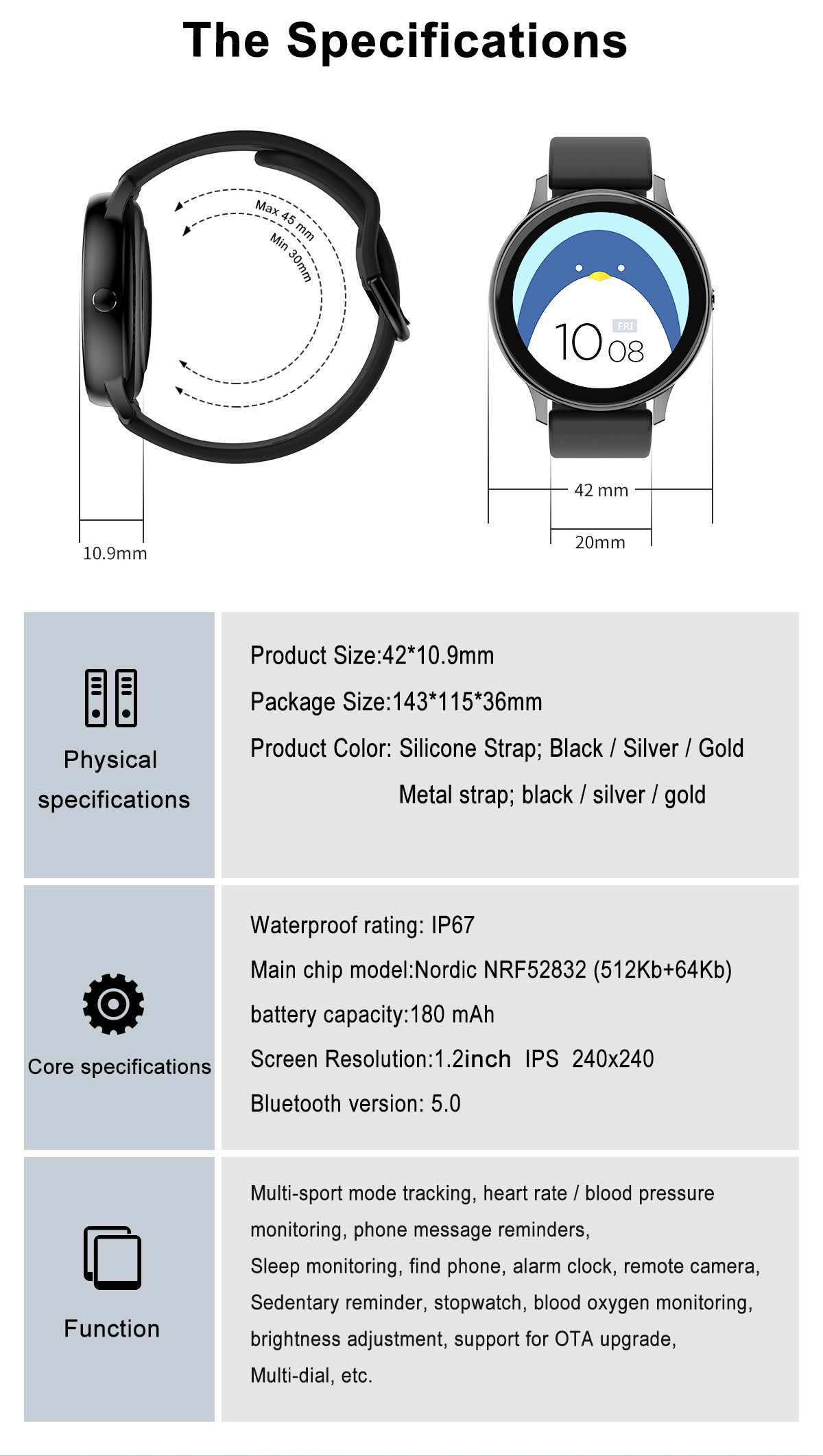 DT88 Pro Smart Watch women ECG+PPG Bluetooth Heart Rate Tracker Blood Pressure IP67 Waterproof women Smartwatch men