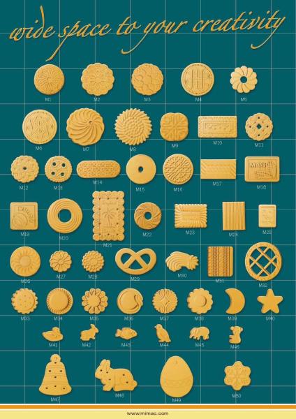 800mm 1200mm a series of biscuit shape make from multifunctional cookie machine