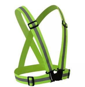 China Professional Hi Vis Safety Belt Reflective Running Belt 100% Polyester Tricot factory