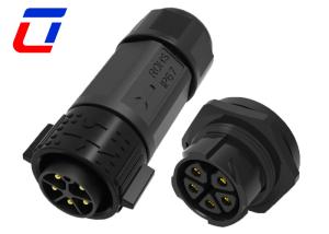 China Waterproof 5 Pin Male Female Connector IP67 30A High Current Power Connectors factory