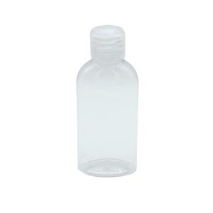 China Oval Squeezable Transparent PET Spray Bottle With Flip Cap For Hand Sanitizer factory