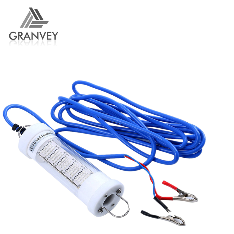 24V 200W Deep Drop Underwater Green LED Fishing Night Light Boat Lamp Bait Lure For Attracting Fish Squid