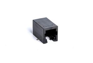 China FR52 SMT Black Plastic 4 Pin RJ11 Female Connector Tab Down TM56S211SXX41 factory