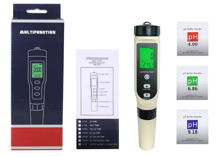 90g N.W Waterproof IP67 Digital Portable PH Orp Temperature Meter for Water Tester