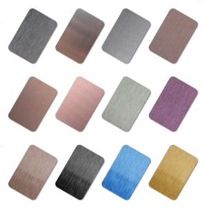 China Custom Cut Stainless Steel Plate Brushed 4 Finish No.4 Stainless Steel Sheet Gold Plated factory