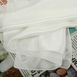 White 21x21'' Square Pure Mulberry Silk Scarf For Gifts All Season Use