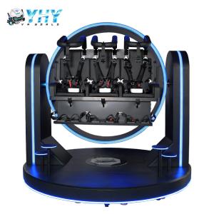 China 3 Seats Roller Coaster VR 360 Simulator 9D Virtual Reaity Game Machine factory