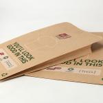 Envelope Style Eco Friendly Custom Jute Paper Bag For Clothing Packaging