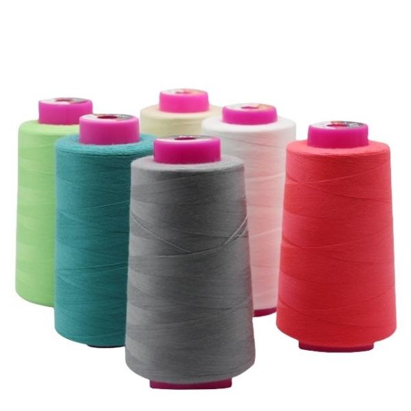Dyed 100% Spun Polyester Sewing Thread 40/2 20/2 20/3 40/3 5000Y Knotless OEM