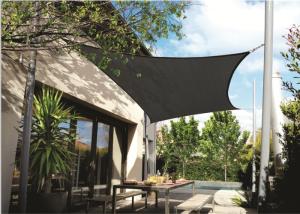 China Polyester Waterproof Garden Shade Sail For Outdoor Work Area 160gsm 300D factory