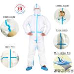 Waterproof Microporous Type 4 Disposable Coveralls Chemical Resistant Jumpsuit