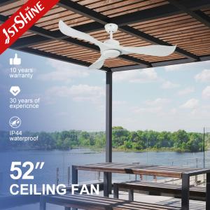 China Air Cooling Fan 52 Inch Waterproof Outdoor Plastic Ceiling Fan With 3 Rotary Vane Blades factory