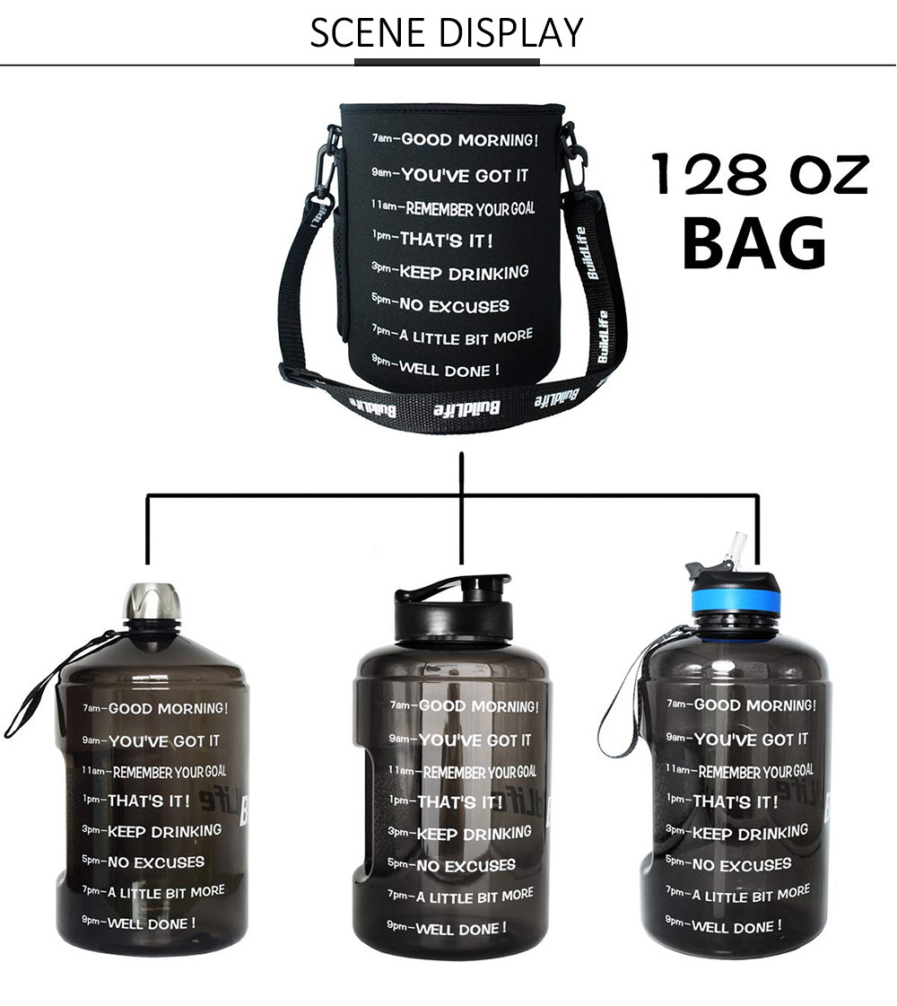 Multipurpose Neoprene Water Bottle Sleeve With Time Marker