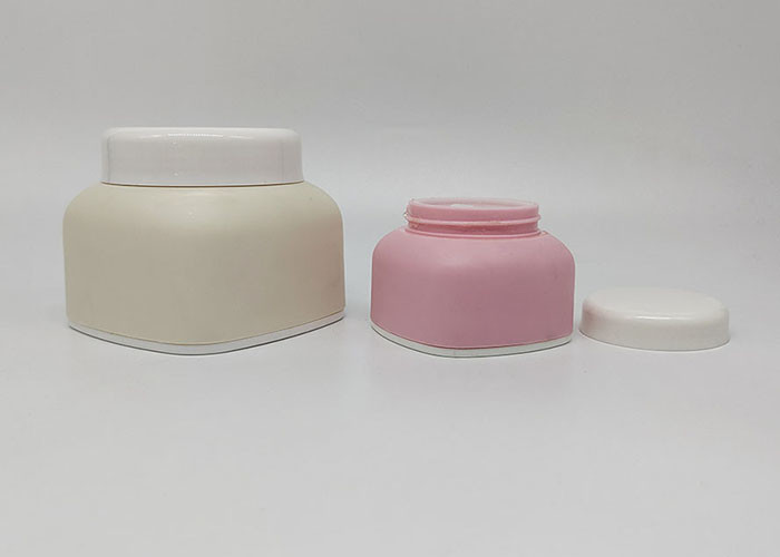50g Matt White Black Plastic Cosmetic Cream Jar Double Wall Container