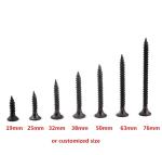 Zinc Coated Drywall Screws Steel Plasterboard Screw Black / Grey Phosphate