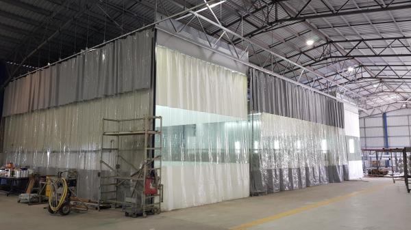 Pvc Curtain Prep Station Galvanized Steel Sheet White Color Painting Military