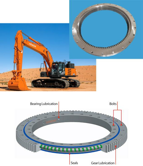 Komatsu Excavator Slewing Bearing For PC200-8 PC360-6 PC220-7 Construction Machinery