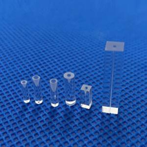 China High Temperature Resistance Quartz Tubes Quartz Fiber Sleeves ID0.126mm With Horn Mouth At Ends factory