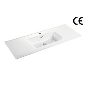 China Washroom Vanity Top Bathroom Sink Porcelain Integrated 1210X460X175mm factory
