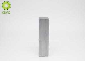 China Silver Color Personalized Lipstick Tubes Square Shape With Strong Magnet factory