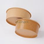 Custom LOGO Printing kraft paper bowl 500ml 1000ml 1300ml take-away food