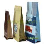 Food Packaging Custom Printed Coffee Bags Flat Bottom Pouch Plastic k