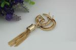 Handbag hardware accessories gold zinc alloy letters logo metal end cap with