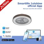 Quiet Sleep Mode 20 Inch LED Ceiling Fan with Low Profile Design and 3 Color
