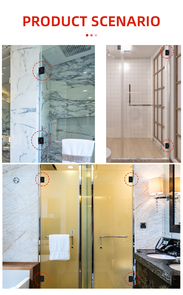 Hinges for Showers SS304 Soft Close Shower Hinge Bathroom Glass Door Stainless Steel Hinge