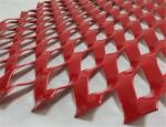 100mm hole size Red Color outdoor Wall Decorative expanded metal mesh