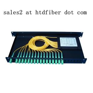 China 1*16 2*16 Fiber Optical PLC Splitter 19'' Rack Sc/APC factory