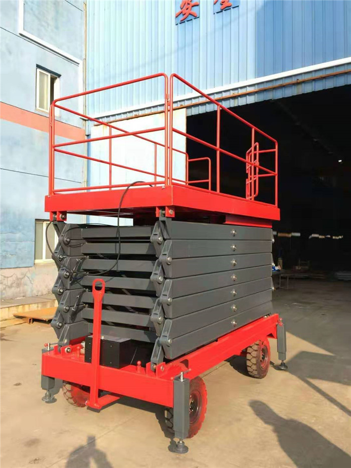 16M Height Forklift Pull Electric Hydraulic Aerial Working Heavy Duty Mobile Scissor Lift