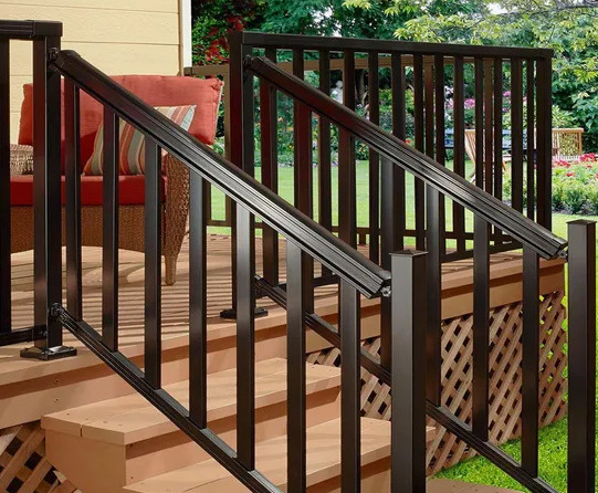 China ISO Certificate Handrail Stairway Metal Stair Iron Hand Rail factory