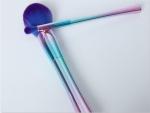 Gradient Color Handcrafted Makeup Beauty Brushes High Glossy