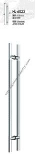 China Stainless steel door handle HL6023, dia19 X 38 X 800 factory