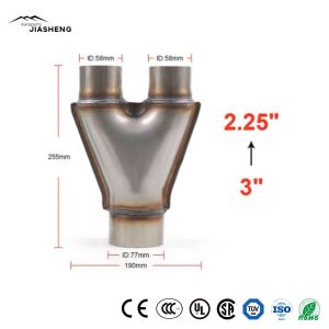 Y-Shaped Three-Way Exhaust Pipe High Quality Exhaust Front Part Auto Catalytic