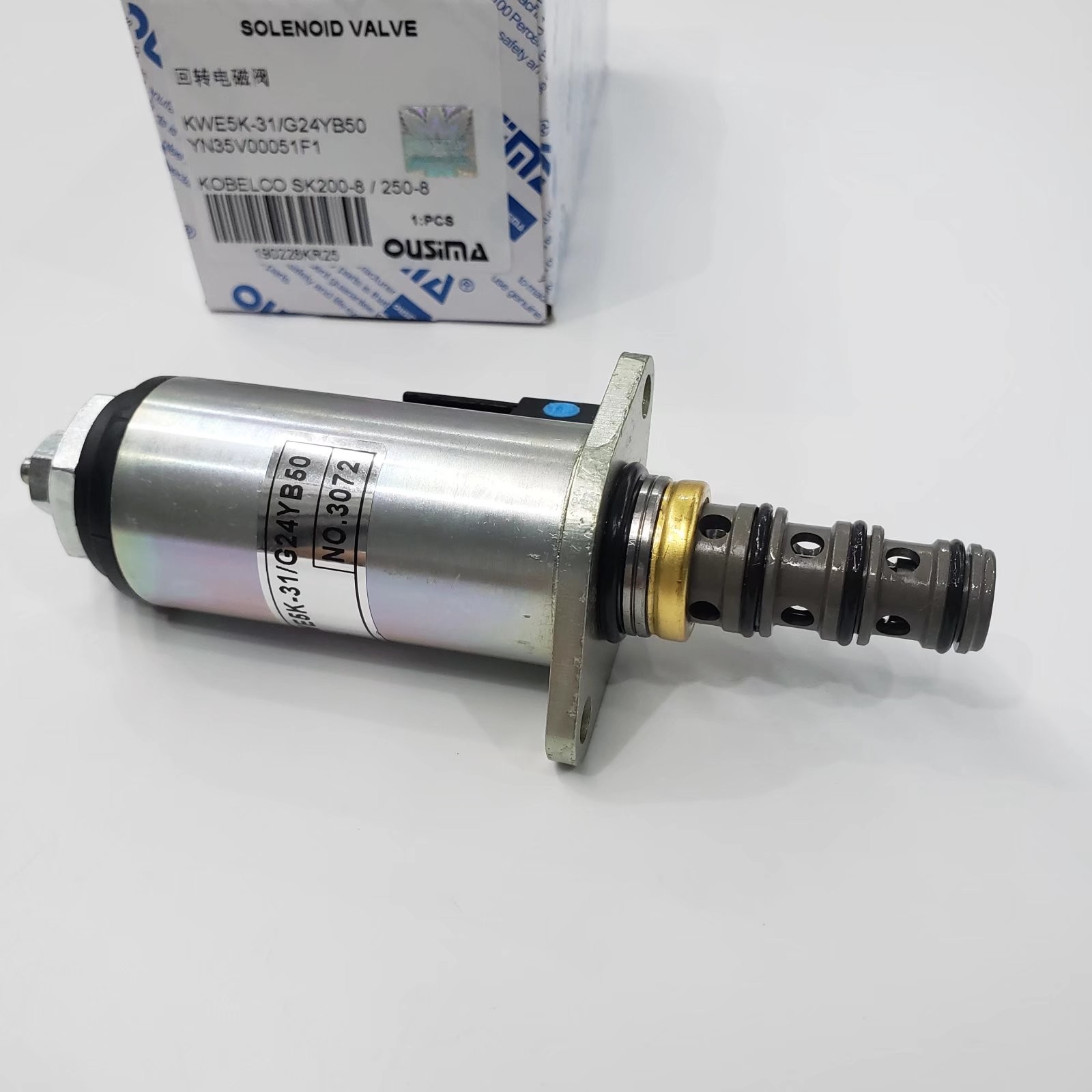 OUSIMA Solenoid Valve Engine KWE5K-31/G24YB50 YN35V00051F1 For Excavator Electric Parts Kobelco SK200-8 SK250-8