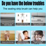 Polypropylene Self Adhesive Weather Stripping Door Brush Draught Excluder 9x9mm