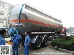 Aluminum Alloy Wheat Flour Bulk Tanker with Tipping Hydraulic Cylinder (6000USG