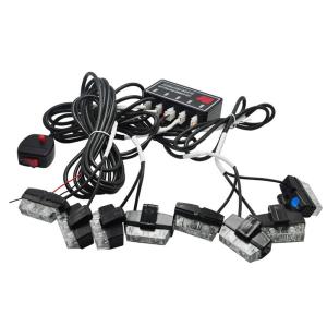 China White 8 LEDS 8000K Flashing Emergency Strobe Lights factory