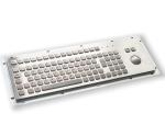 IP65 / IK07 Panel Mount Keyboard F7-TB38 With 38mm Stainless Steel Trackball