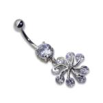 7mm Round zircon Belly Button Piercings Jewelry 316 Stainless Steel