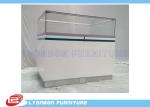 Shop White Painted Wood Display Cabinets Glass Showcase With LED Lights