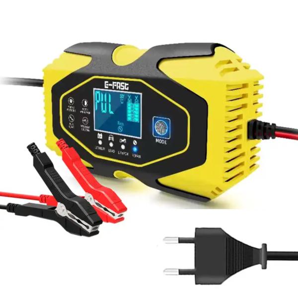 12V 6A 24V 3A 12V 24V 8A Motorcycle Car Pulse Repair Charger LCD Display