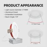 Recessed Fire Resistant Downlights , COB 5CCT CRI 90 10w LED Downlights