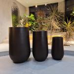Powder Coated Fiber Clay Planters For Patio Garden Cottage