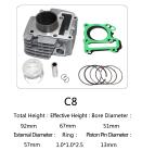 Origin Yamaha Motorcycle Cylinder Kit C8 For Yamaha Curved Girder Vehicle