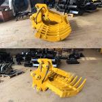 Durable Forestry Rake For Excavator , Q355B Excavator Rake Bucket For Hitachi